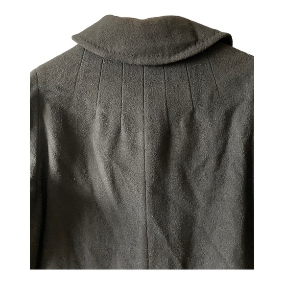 Women’s 100 percent Black Cashmere Overcoat Size M - Picture 4 of 16